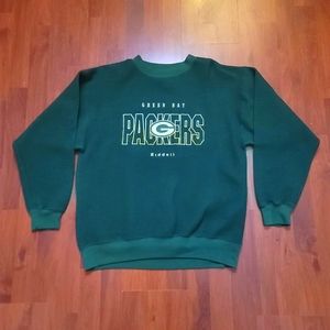 Vintage 90s Green Bay Packers Embroidered Fleece Pullover Riddell Men's L.